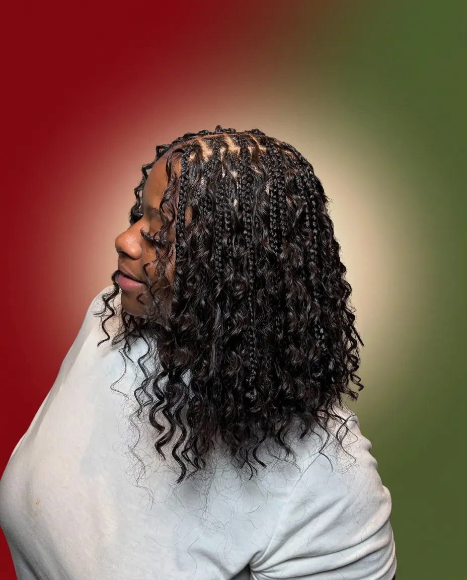 Braided styles created at Braids By BK