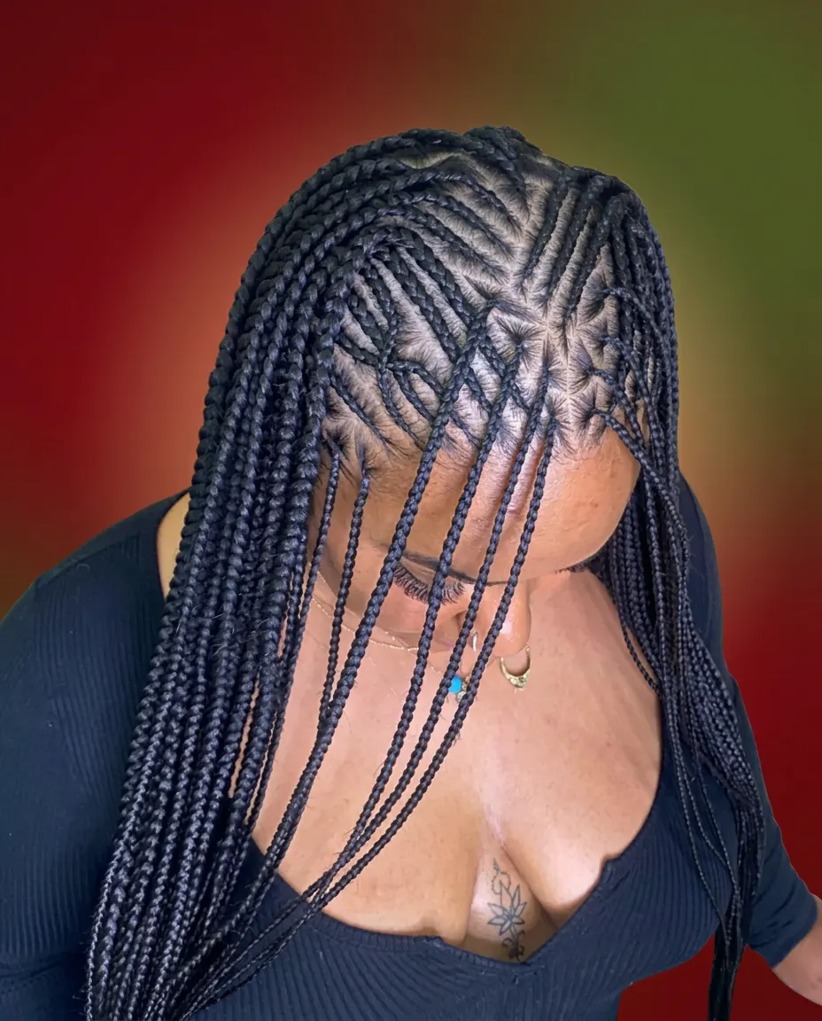 FLIP OVER FULANI CONROW by Braids By BK
